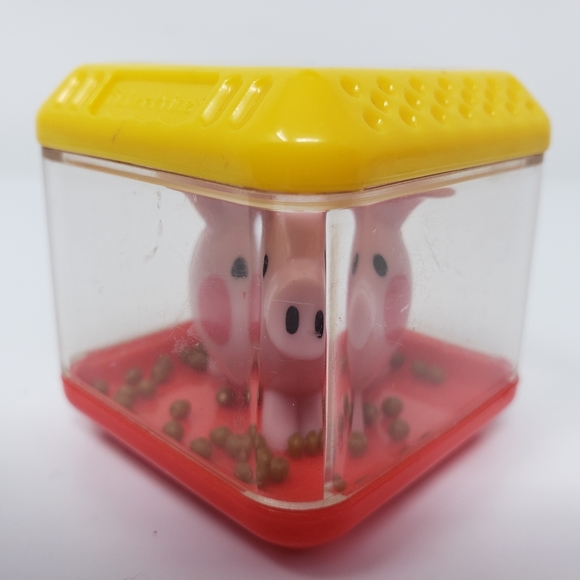 Fisher Price Peek a Boo Blocks Educational Sensory Blocks Pig Piggy Toy - Picture 2 of 15